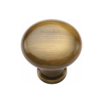 Heritage Brass Mushroom Design Cupboard Knob – 32mm Ø
